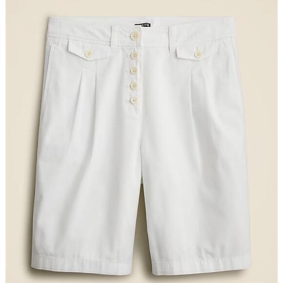 J. Crew Pleated button-front short in chino White Size 4 - Picture 6 of 6